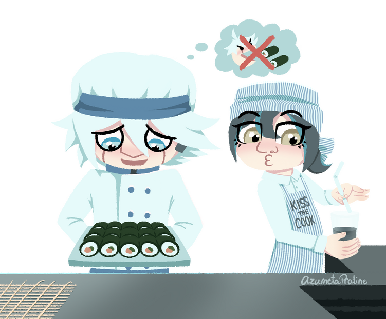 K1-B0 &amp; Shuichi Saihara from Danganronpa V3.