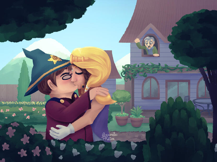 &quot;Kissing and Having Talks of Betrayals in MY Garden!&quot; Inspired by South Park. Characters: Eric Cartman, Kenny McCormick, Old Man.