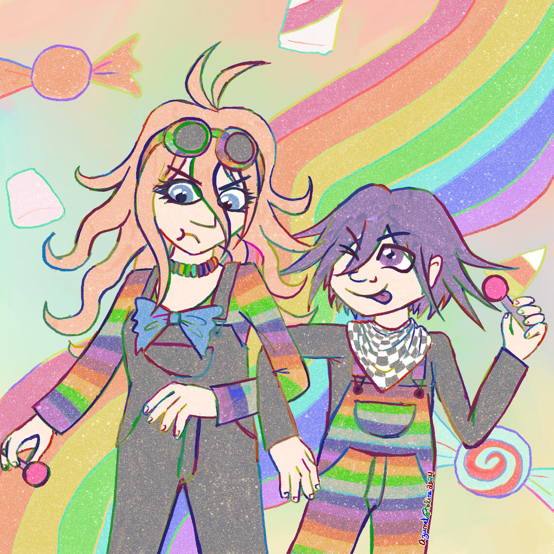 Miu Iruma & Kokichi Ouma but Kidcore